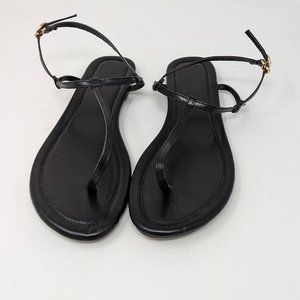 SIZE 7 Black Sandals T Strap